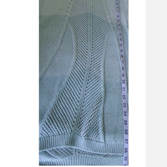 Women's Reitmans Open Knit Pullover with Tank Top, Light Green, Small - Picture 6 of 16